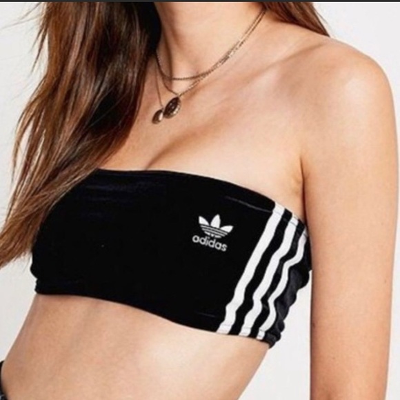 adidas Other - Adidas bandeau black velvet size XS